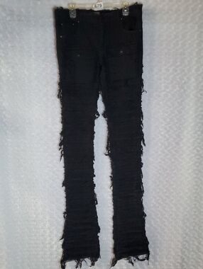 Majestik Black Distressed men's Jeans - Size 34